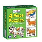 Creative’s 4 Piece Puzzles – Preschool Learning Game (Ages 3+)