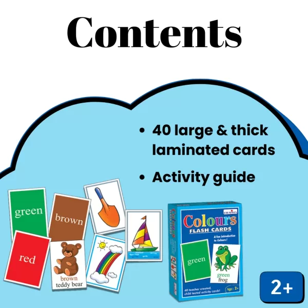 colours flash card