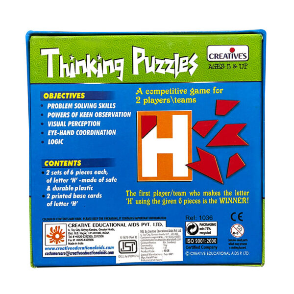 Creative's- Thinking Puzzle Letter “H”