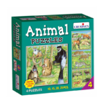 Creative's Animal Puzzles 4 Monkeys Foxes Leopards Antelopes | Age 4+