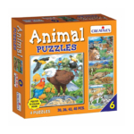 Creative’s Animal Puzzles 6 – Graded Jigsaw Learning Toy, (30, 36, 42, 48 Pieces) 7+