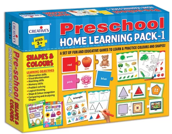 Creative’s Preschool Home Learning Pack 1 Shapes & Colours Ages 3