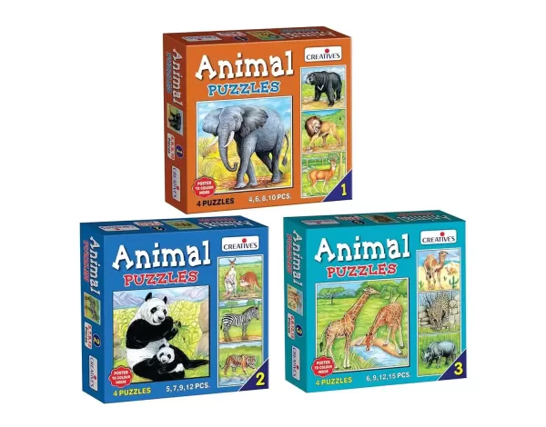 Creative’s Animal Puzzles-Pack of 3