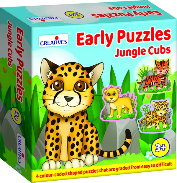 Creative’s Jungle Cubs Early Puzzles – Preschool Learning Set